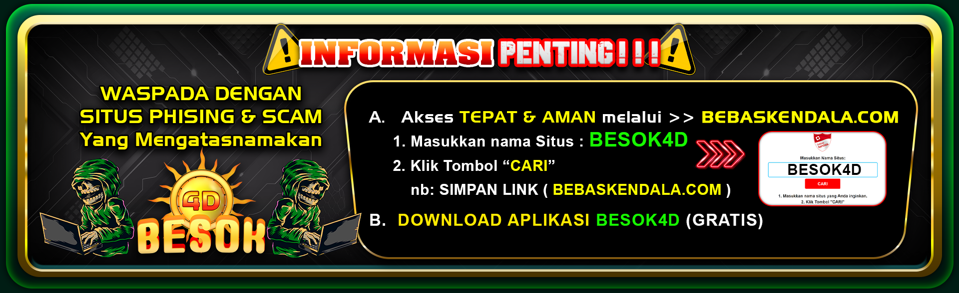 INFORMASI PENTING BEBAS KENDALA